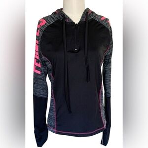 Body Instinct Fearless Pullover Athletic Top With Hood 1X